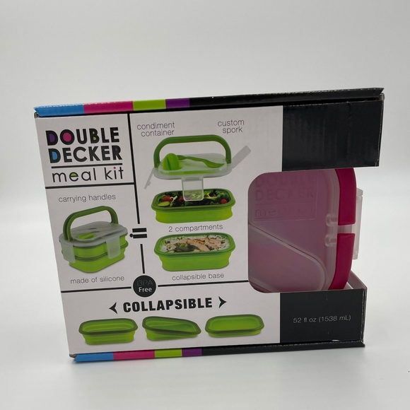 Double Decker Meal Kit, Food Container, 52 fl Oz (1538 ml), - Picture 4 of 5